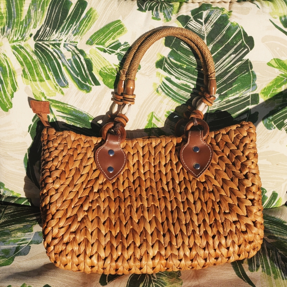 Woven Straw Handbag
